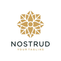 Fototapeta premium Flower logo design concept. Universal flower logo.