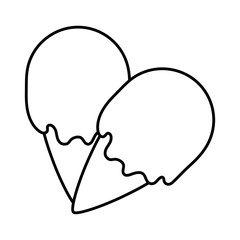 delicious ice creams in cone