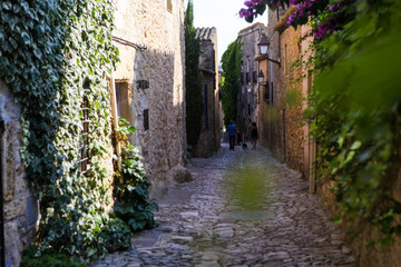Narrow streets of a European village