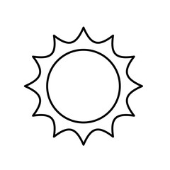 summer hot sun isolated icon