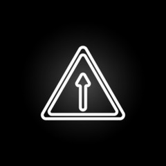 road sign forward neon icon. Elements of road sign set. Simple icon for websites, web design, mobile app, info graphics
