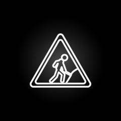 repair mark neon icon. Elements of road sign set. Simple icon for websites, web design, mobile app, info graphics