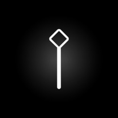 road sign neon icon. Elements of road sign set. Simple icon for websites, web design, mobile app, info graphics