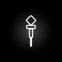 road sign neon icon. Elements of road sign set. Simple icon for websites, web design, mobile app, info graphics