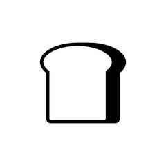 Toast bread black icon on white background