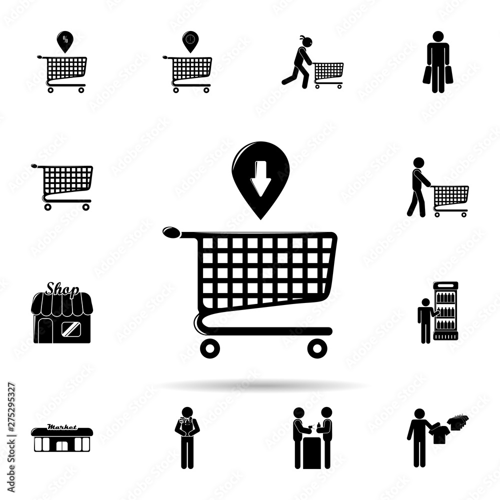 Poster bogie loading icon. universal set of shop for website design and development, app development