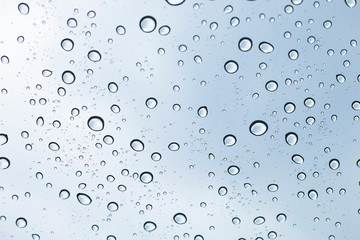 Background of water drops on glass.