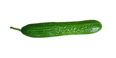 Green cucumber isolated on а white background