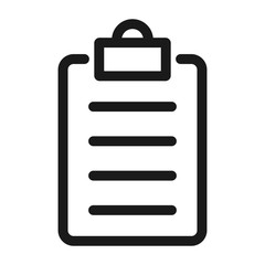 clipboard - minimal line web icon. simple vector illustration. concept for infographic, website or app.