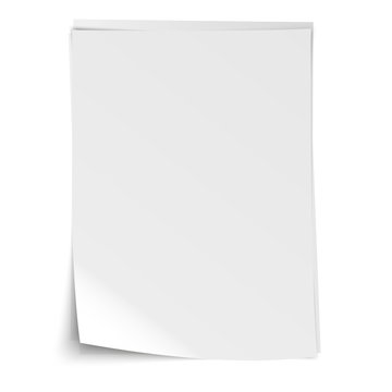 Premium Vector  Stack of three empty white sheets of a4 paper with on  light transparent background