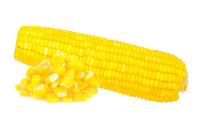 sweet corn isolated on white background