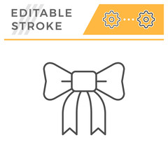 Bow editable stroke line icon