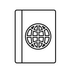 passport id document isolated icon
