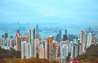 Fototapeta premium View of Hong Kong and Victoria Harbour