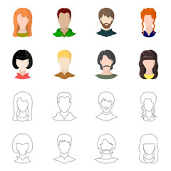 Isolated object of professional and photo sign. Collection of professional and profile stock symbol for web.