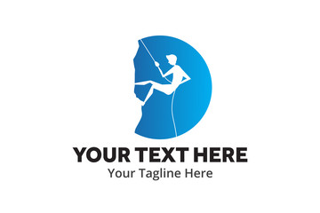 adventure climber unique simple logo creative design in flat style with color . hiker traveler creative simple logo creative design in flat style with color