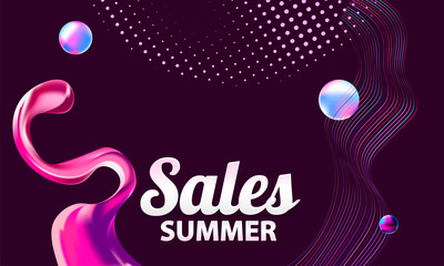 3d sale balls abstract pearls summer lines background