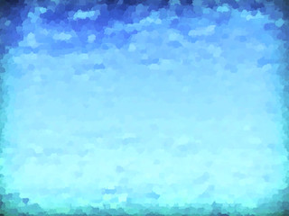 abstract blue background with copy space for text. Ornate abstract pattern in light blue tones. Great xmas sky backdrop for festive shiny layout. Elegant dynamic decorative blurred seamless design