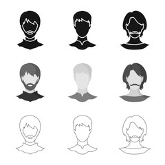 Vector design of professional and photo icon. Set of professional and profile stock symbol for web.