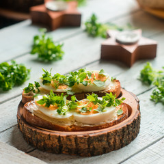 sandwiches with eggs