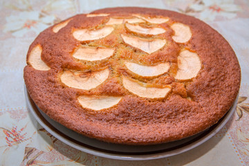 tasty homemade cake on the table 