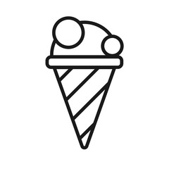 Fototapeta na wymiar Ice cream line icon isolated on white background
