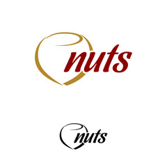 Modern hazelnuts logo design template