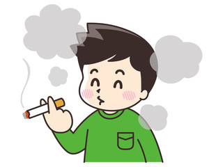 タバコを吸う男性