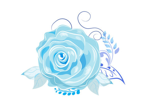 blue rose pattern