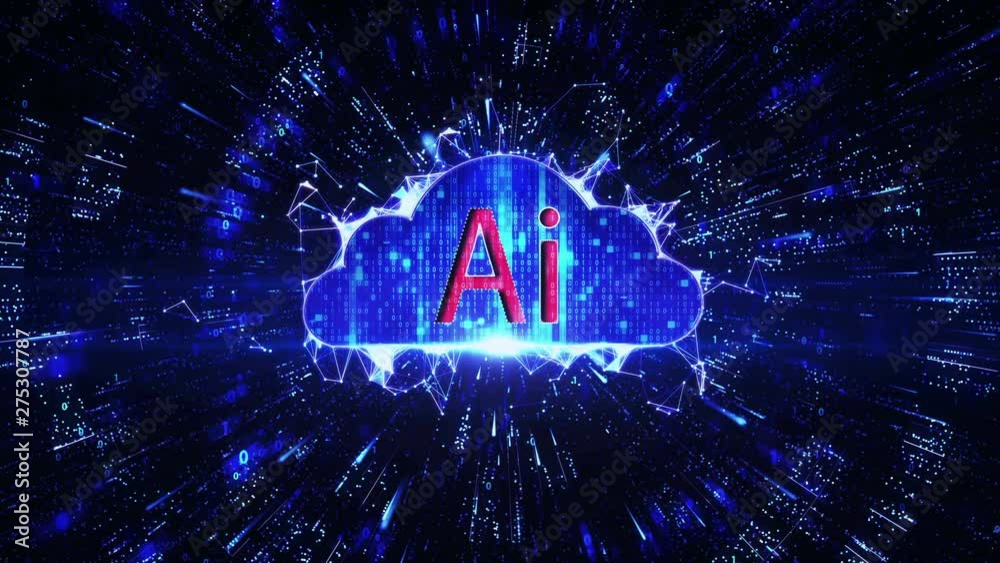 Wall mural ai(artificial intelligence) concept.cloud computing