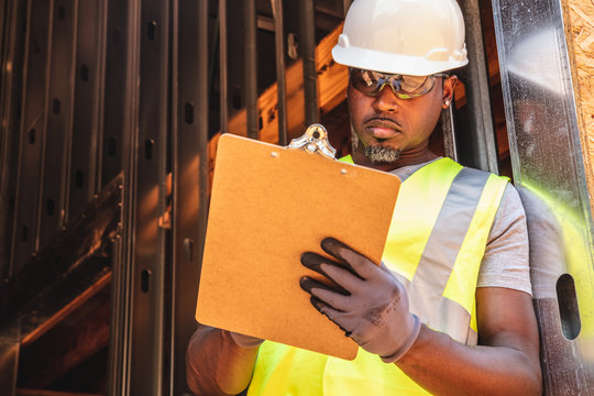 Construction worker on job site
