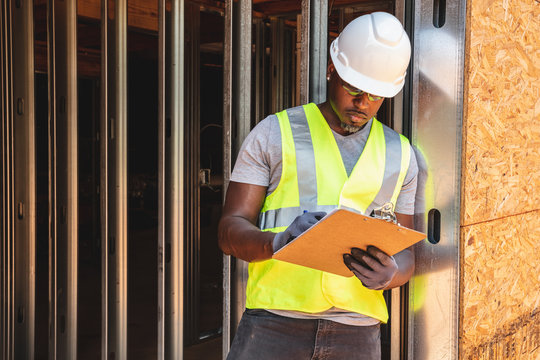 Construction worker on job site
