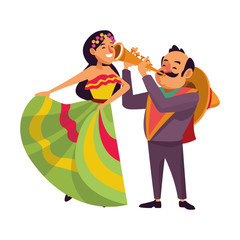 mexican traditional culture icon cartoon