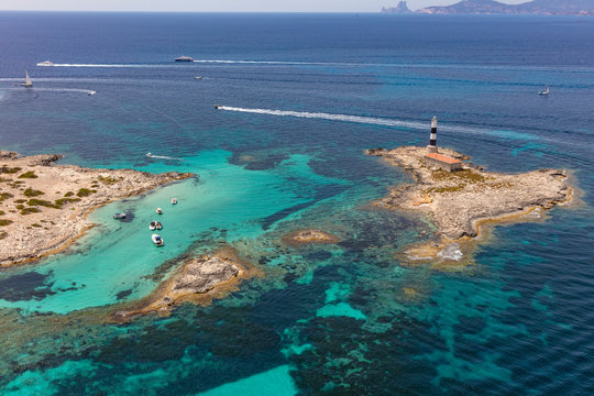 Formentera Sea, Spain, Aerial View