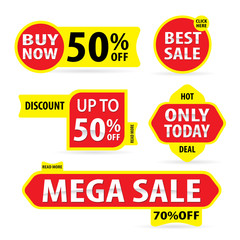 sale banner template collection set