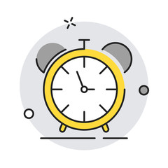 Alarm clock icon. Modern flat design style. Vector simple illustration icon for web site page, marketing, mobile app, design element on white background