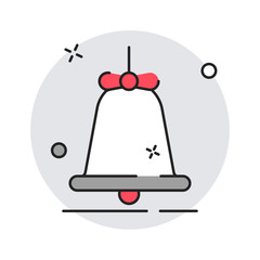 Bell school icon. Modern flat design style. Vector simple illustration icon for web site page, marketing, mobile app, design element on white background