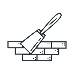 under construction bricks design vector ilustration