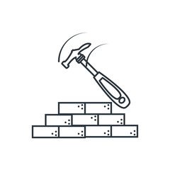 under construction bricks design vector ilustration