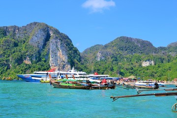 Port in Thailand - obrazy, fototapety, plakaty