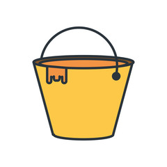 under construction bucket tool design vector ilustration