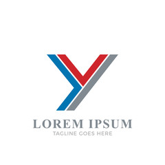 Modern Double Line Letter Y Logo.