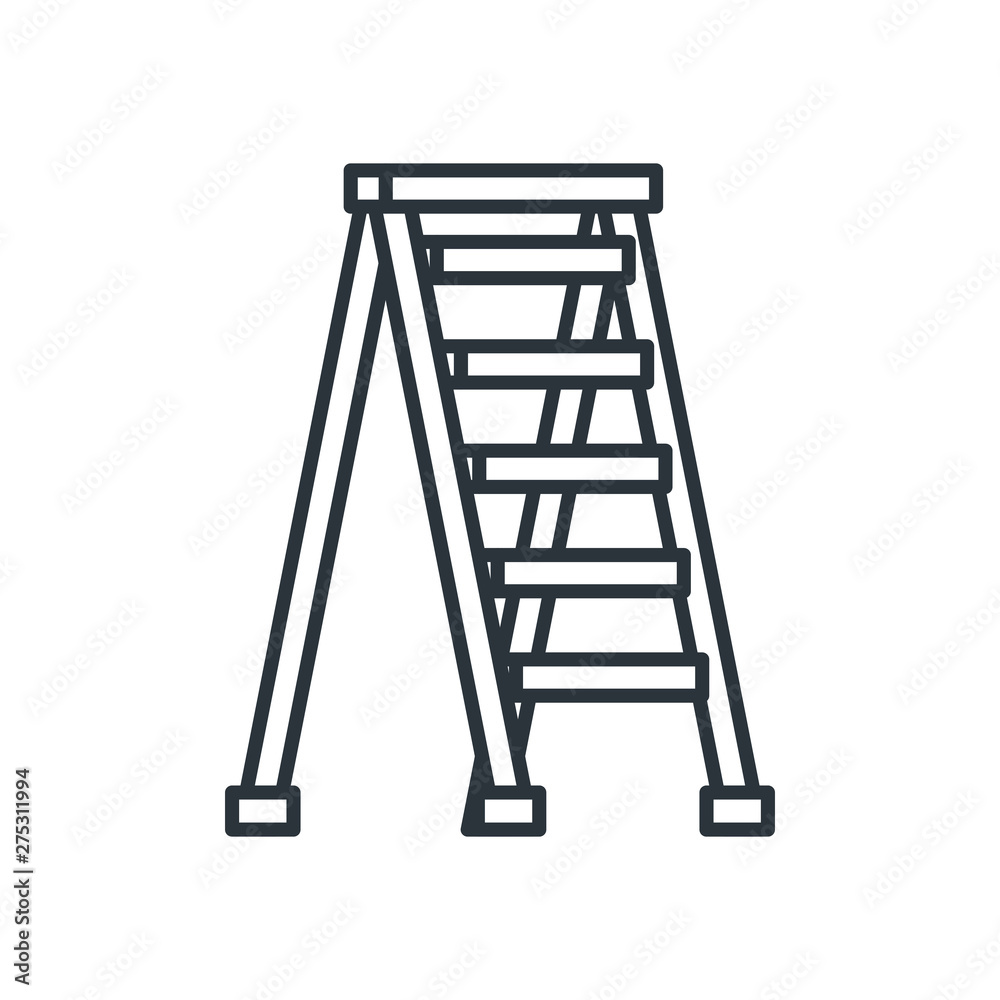 Wall mural under construction ladder design vector ilustration