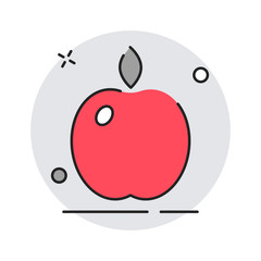 Apple icon. Modern flat design style. Vector simple illustration icon for web site page, marketing, mobile app, design element on white background
