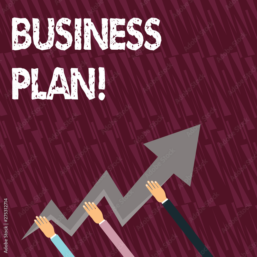 Wall mural text sign showing business plan. business photo showcasing the document setting out a business s is 