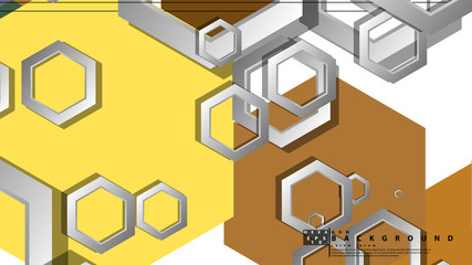 Abstract geometric background with hexagon, middle ages color composition. Vector illustration
