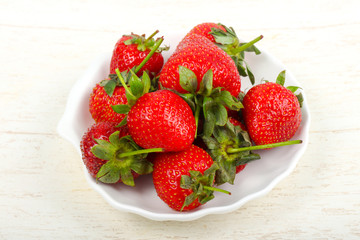 Strawberry in the bowl