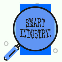 Text sign showing Smart Industry. Business photo showcasing the print publication and online information resource