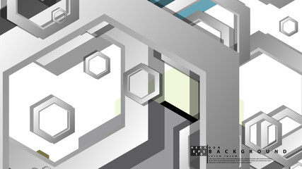Abstract geometric background with hexagon, middle ages color composition. Vector illustration