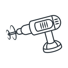 under construction drill design vector ilustration